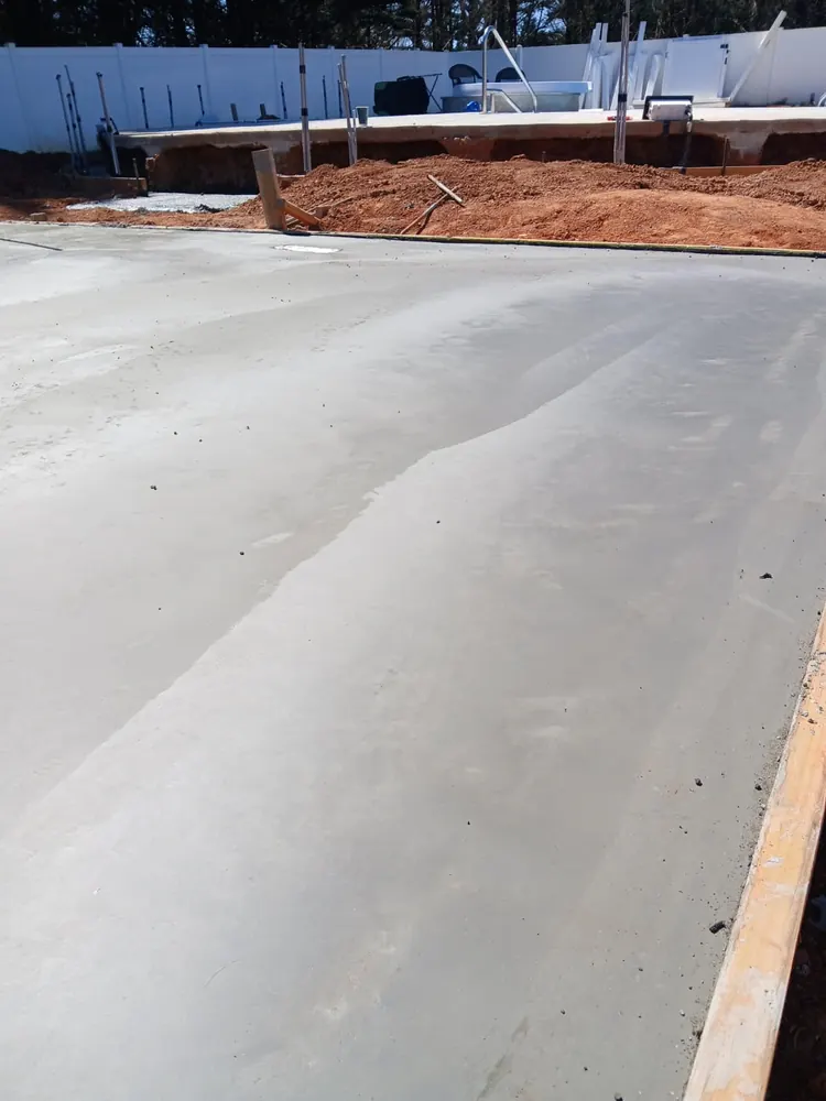 Large finished concrete slab, Yadkin County NC